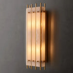 San Marco Ribbed Alabaster Rectangular Wall Sconce