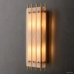 San Marco Ribbed Alabaster Rectangular Wall Sconce