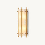 San Marco Ribbed Alabaster Rectangular Wall Sconce