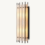 San Marco Ribbed Alabaster Rectangular Wall Sconce