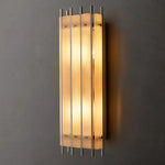 San Marco Ribbed Alabaster Rectangular Wall Sconce