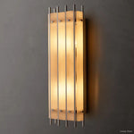 San Marco Ribbed Alabaster Rectangular Wall Sconce
