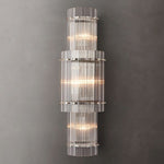 San Marco Ribbed Glass Round Wall Sconce