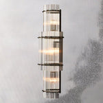 San Marco Ribbed Glass Round Wall Sconce