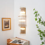 San Marco Ribbed Glass Round Wall Sconce