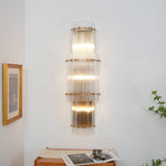 San Marco Ribbed Glass Round Wall Sconce