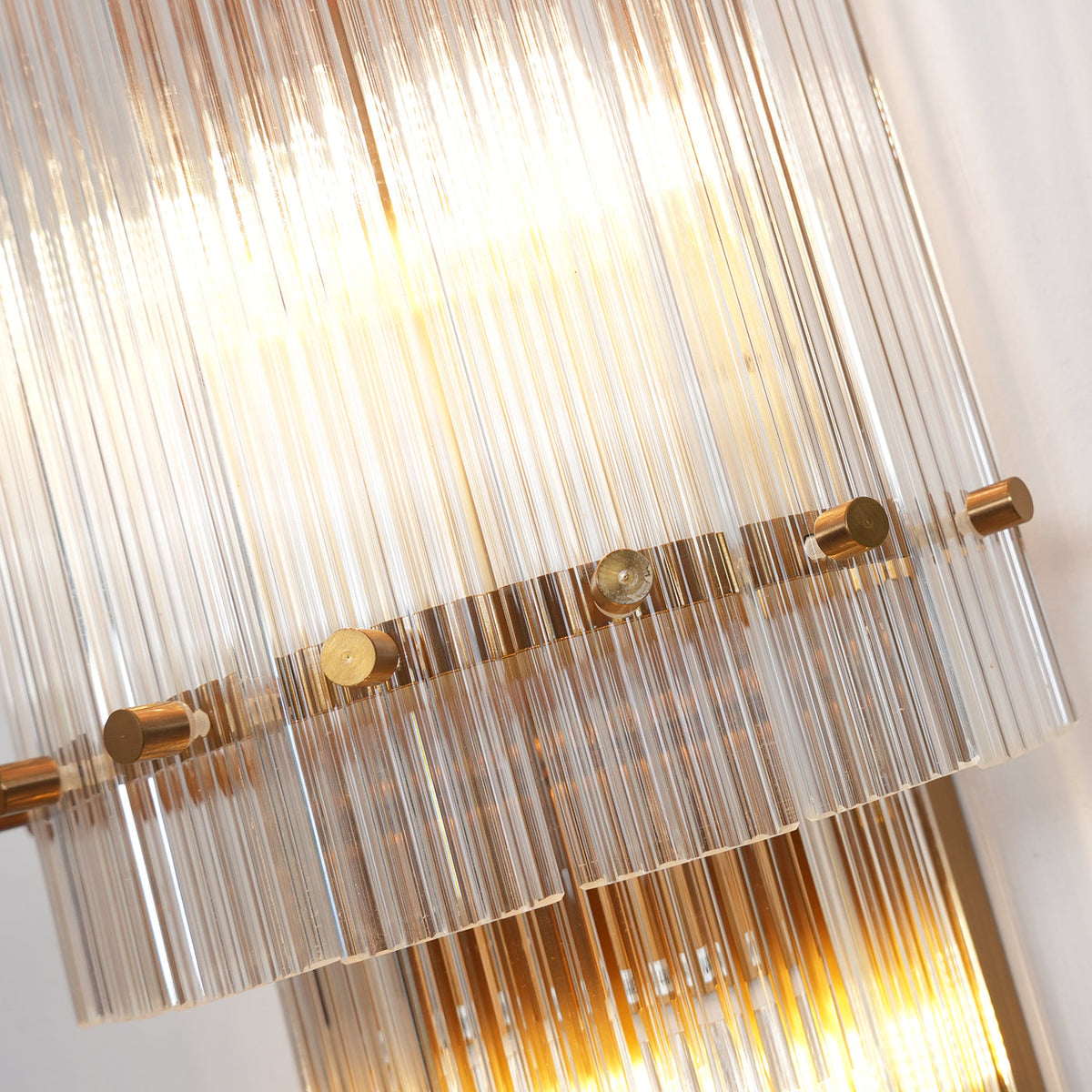 San Marco Ribbed Glass Round Wall Sconce