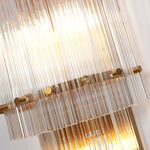 San Marco Ribbed Glass Round Wall Sconce