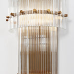 San Marco Ribbed Glass Round Wall Sconce