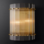 San Marco Ribbed Glass Round Wall Sconce