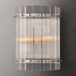San Marco Ribbed Glass Round Wall Sconce