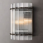 San Marco Ribbed Glass Round Wall Sconce