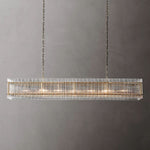 San Marco Ribbed Glass Rectangle Chandelier 72"