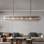 San Marco Ribbed Glass Rectangle Chandelier 72"