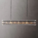 San Marco Ribbed Glass Rectangle Chandelier 72"