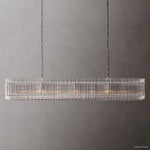 San Marco Ribbed Glass Rectangle Chandelier 72"