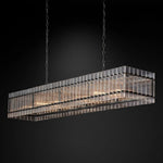 San Marco Ribbed Glass Rectangle Chandelier 72"