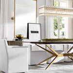 San Marco Ribbed Glass Rectangle Chandelier 54"