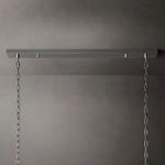 San Marco Ribbed Glass Rectangle Chandelier 54"