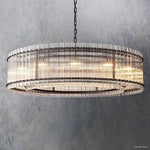 San Marco Ribbed Glass Round Chandelier 60"