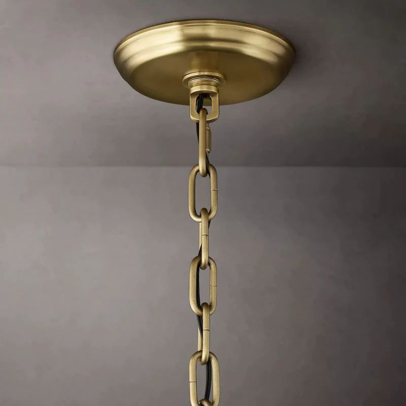 San Marco Ribbed Glass Round Chandelier 22"