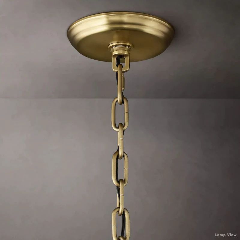 San Marco Ribbed Glass Two-Tier Round Chandelier 22"
