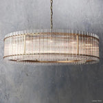 San Marco Ribbed Glass Round Chandelier 60"