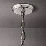 San Marco Ribbed Glass Two-Tier Round Chandelier 22"