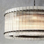 San Marco Ribbed Glass Round Chandelier 37"