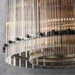 San Marco Ribbed Glass Round Chandelier 22"