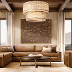 San Marco Ribbed Glass Two-Tier Round Chandelier 60"