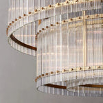 San Marco Glass Two-Tier Round Chandelier 60"