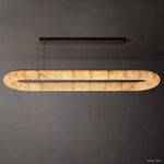 Rivage Lisse Alabaster Oval Chandelier 74"