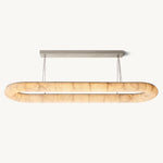 Rivage Lisse Alabaster Oval Chandelier 74"