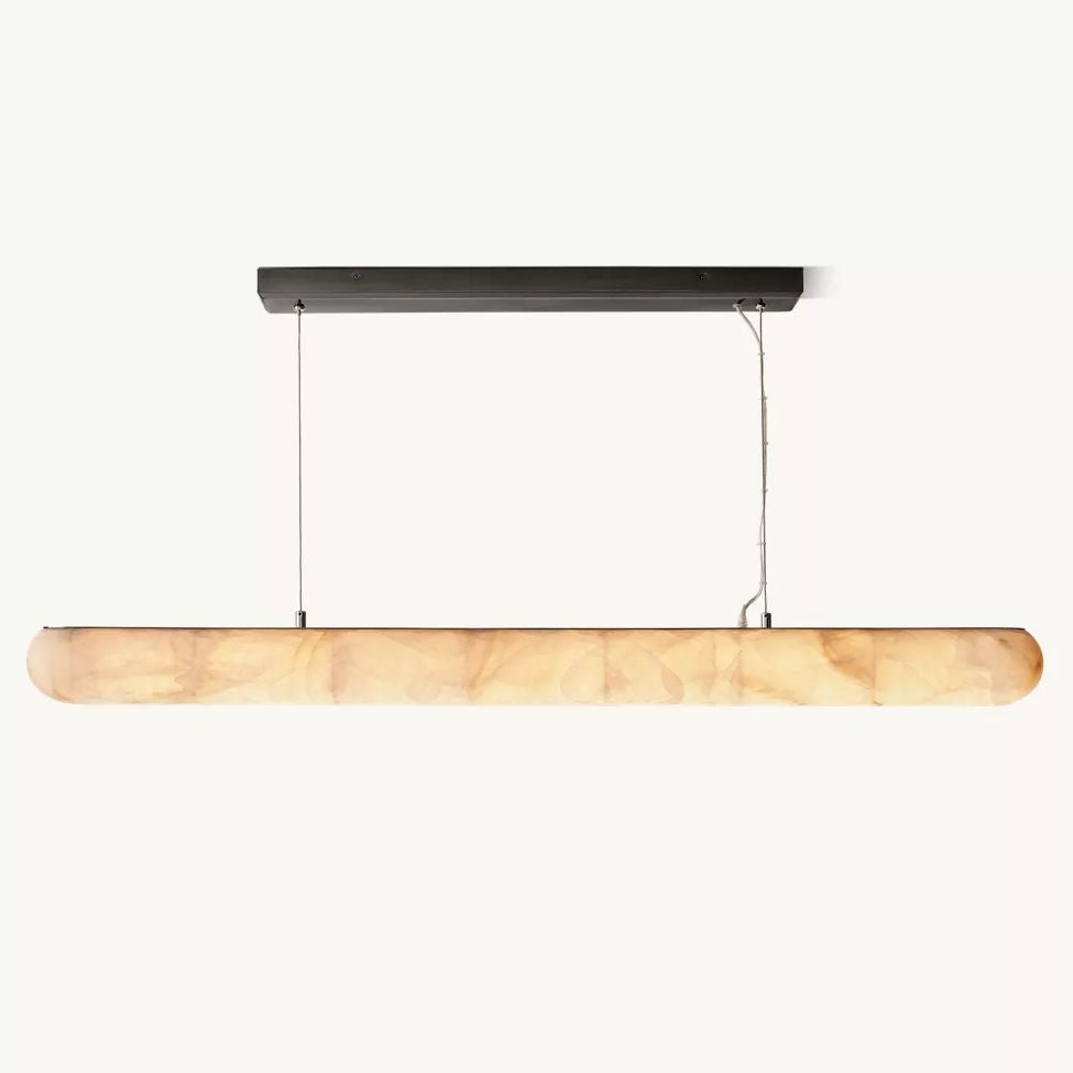 Rivage Lisse Alabaster Linear Chandelier 60"