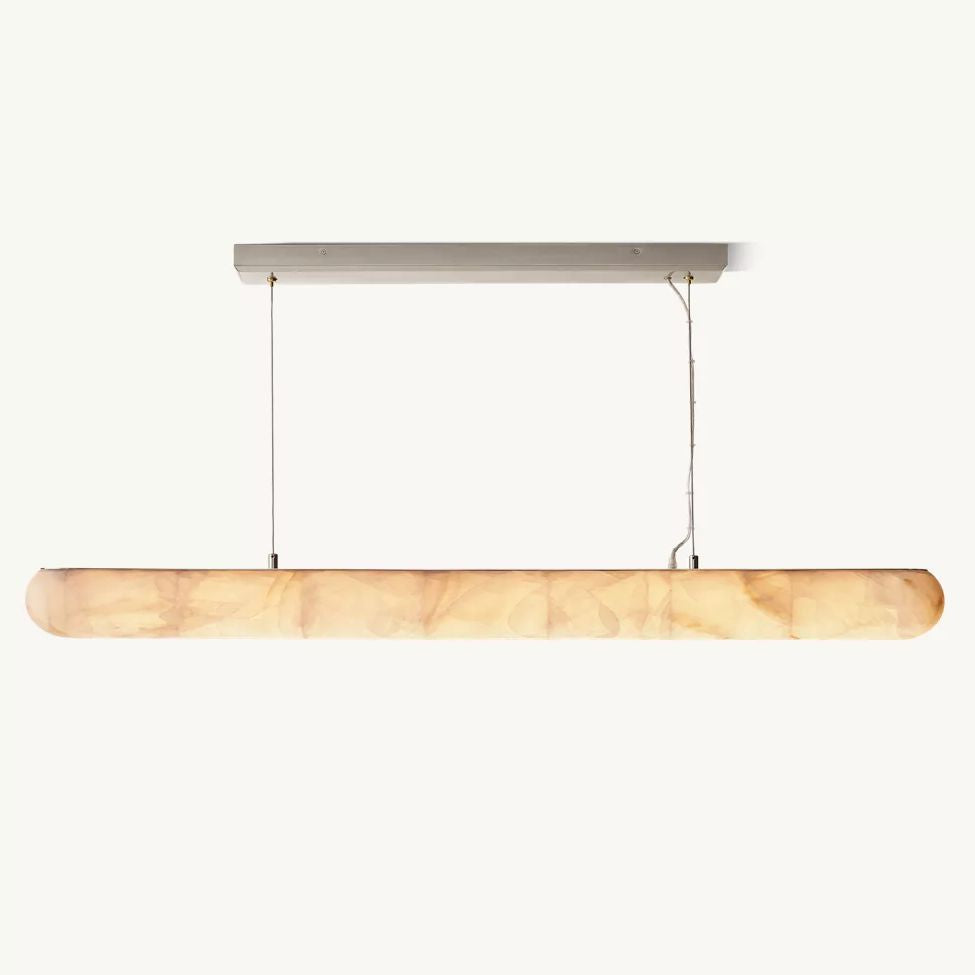 Rivage Lisse Alabaster Linear Chandelier 60"