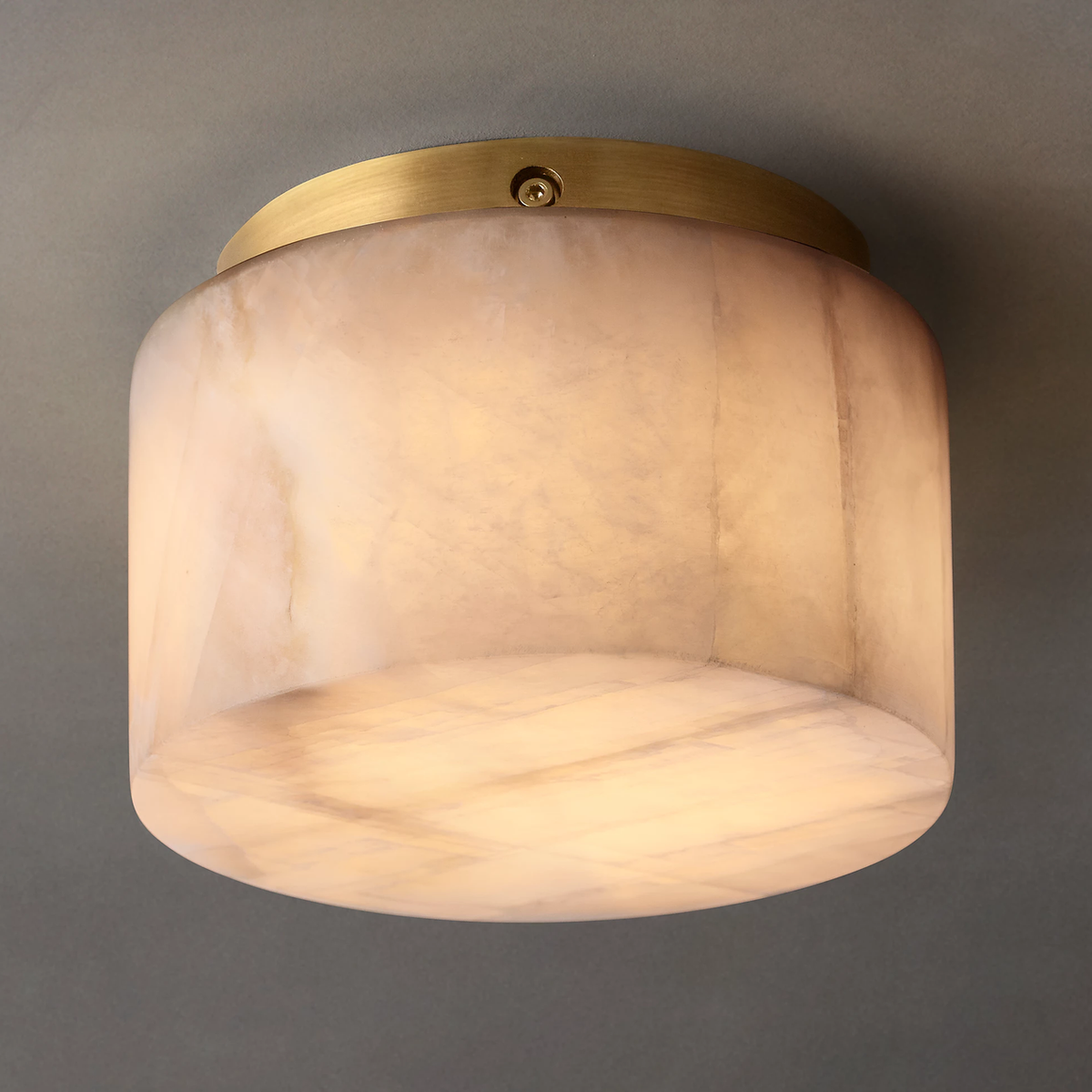Rivage Lueur Alabaster Round Flush Mount