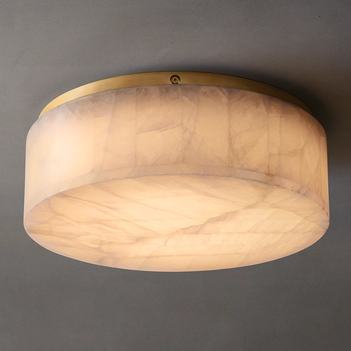 Rivage Lueur Alabaster Round Flush Mount