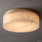 Rivage Lueur Alabaster Round Flush Mount