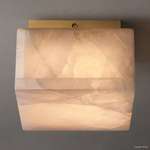 Rivage Lueur Alabaster Square Flush Mount
