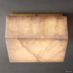 Rivage Lueur Alabaster Square Flush Mount