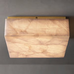 Rivage Lueur Alabaster Square Flush Mount