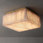 Rivage Lueur Alabaster Square Flush Mount