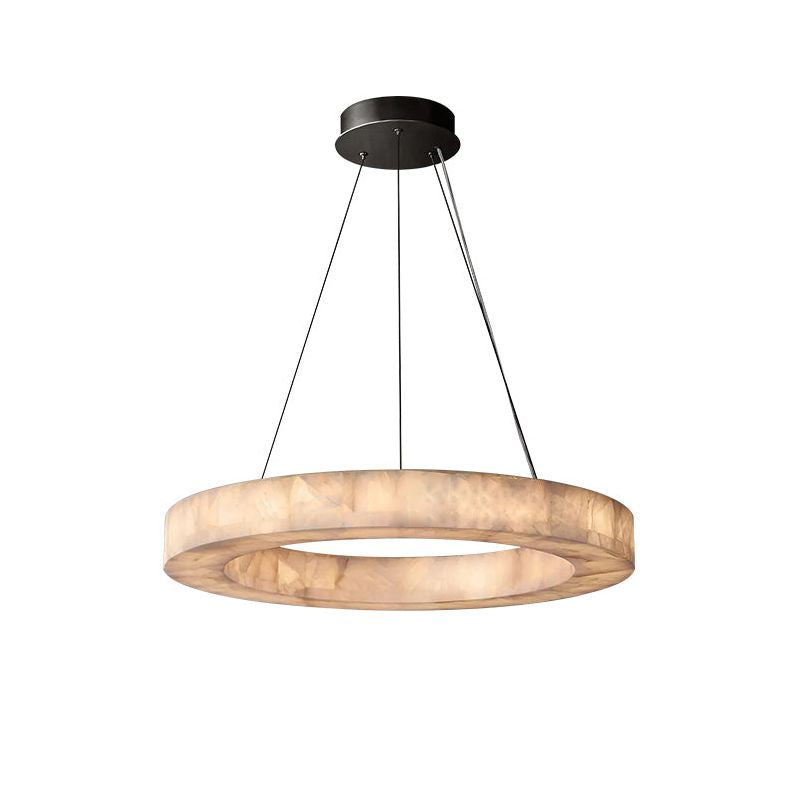 Rivage Lueur Alabaster Round Chandelier 31"