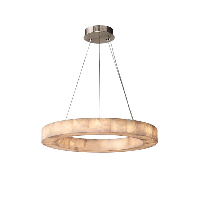 Rivage Lueur Alabaster Round Chandelier 31"