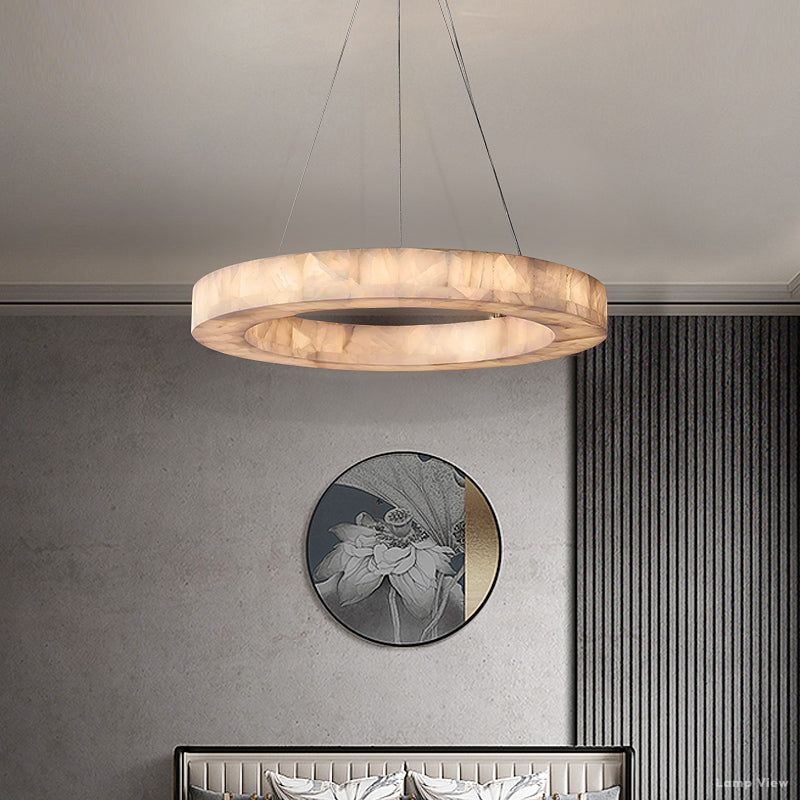 Rivage Lueur Alabaster Round Chandelier 31"