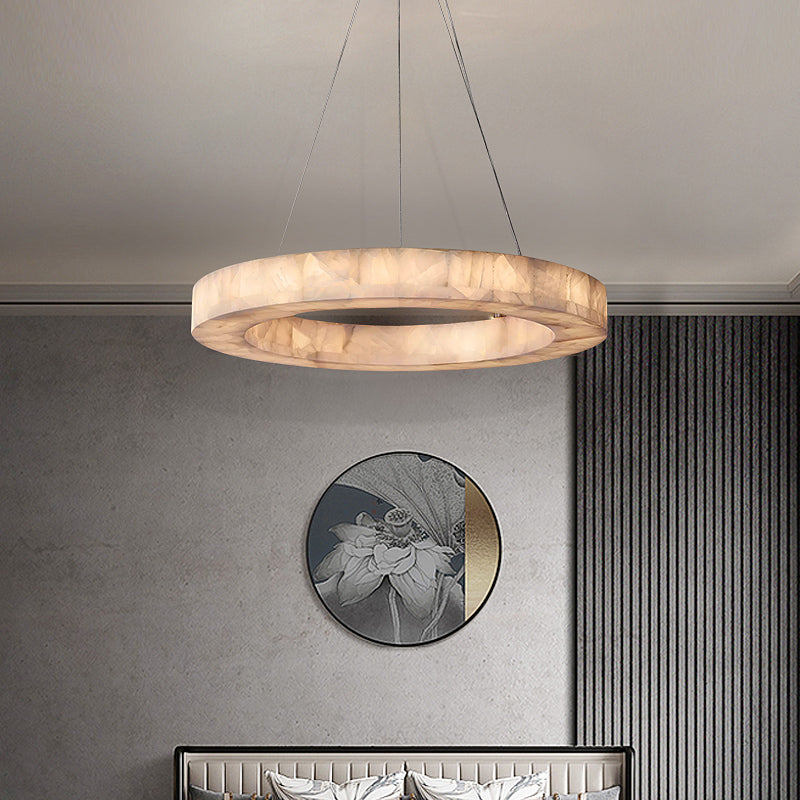 Rivage Lueur Alabaster Round Chandelier 40"