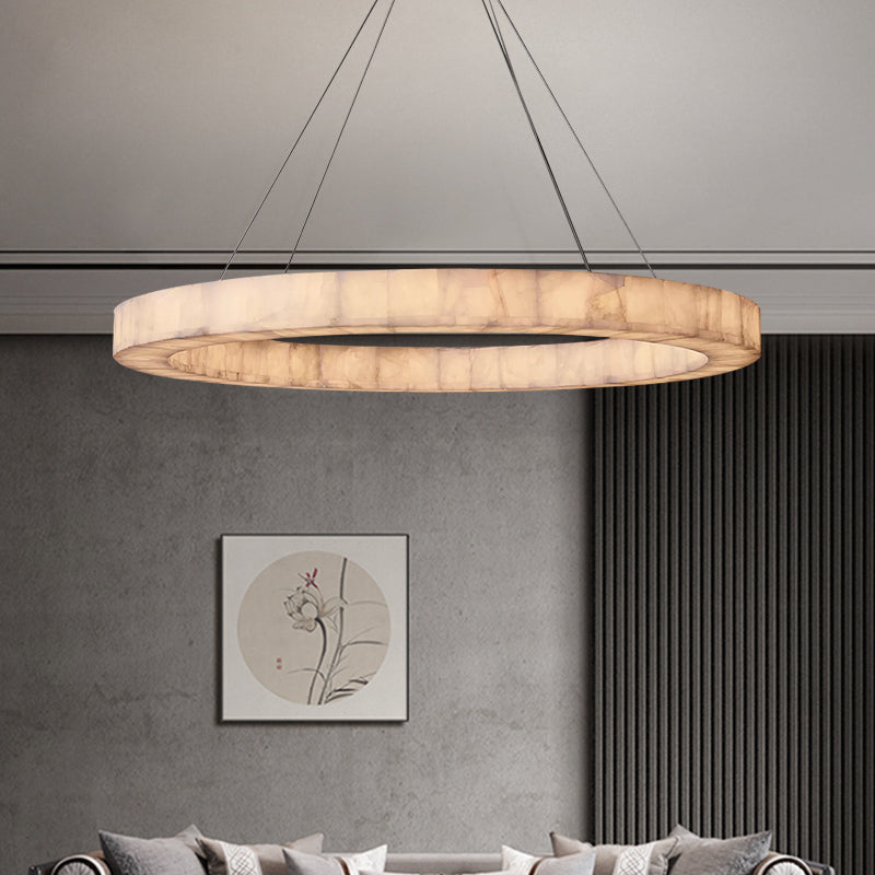 Rivage Lueur Alabaster Round Chandelier 40"