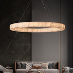 Rivage Lueur Alabaster Round Chandelier 40"