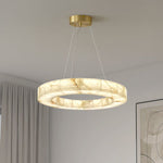 Rivage Lueur Alabaster Round Chandelier 31"